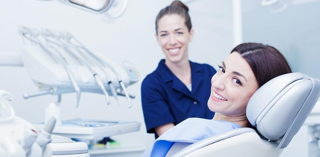 woman in dental chair