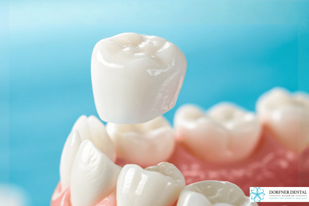 Vector model showing dental crown structure